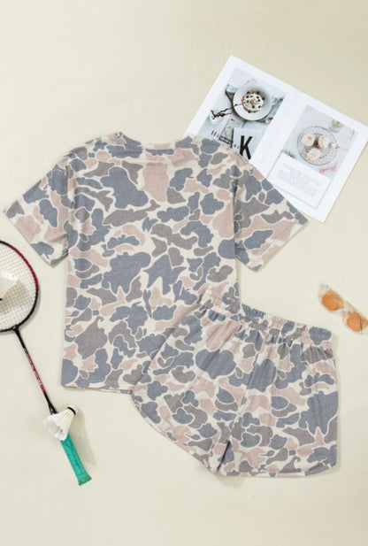 Camo Tee and Shorts set