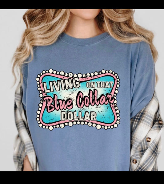 Blue Collar Graphic T- Shirt (dark blue)